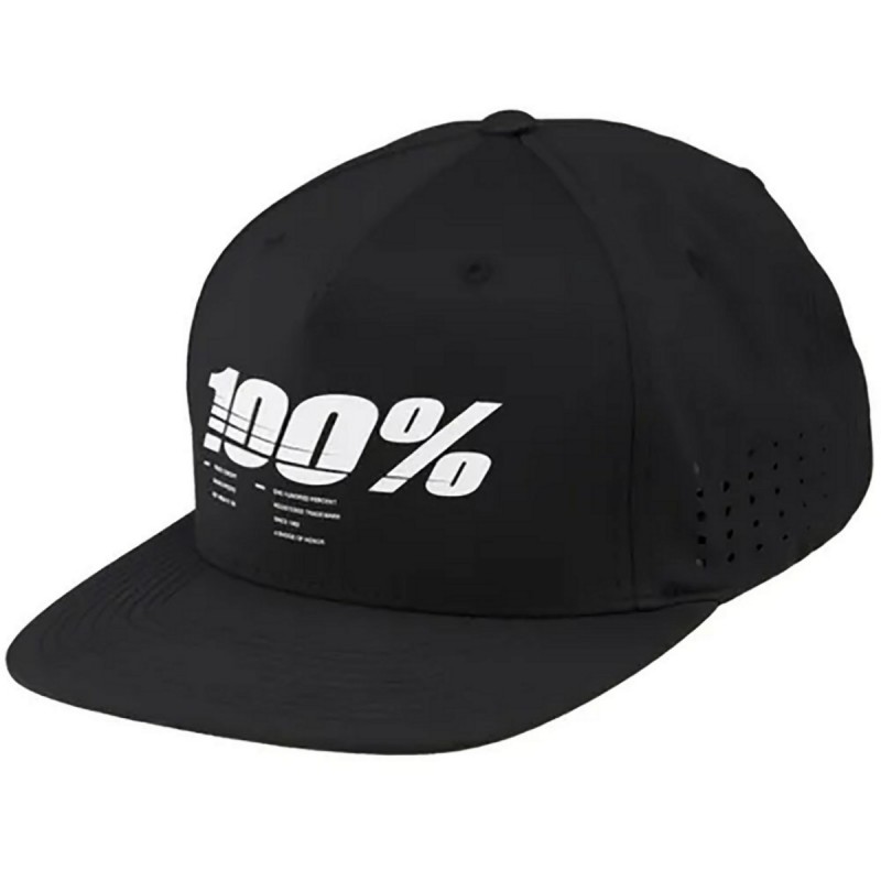 100 PROCENT SNAPBACK HAT BLACK - CZAPKA Z DASZKIEM MODEL DRIVE BLACK KOLOR CZARNY/BIAŁY