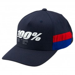 100 PROCENT SNAPBACK HAT NAVY - CZAPKA Z DASZKIEM MODEL LOYAL X-FIT NAVY KOLOR NIEBIESKI/BIAŁY