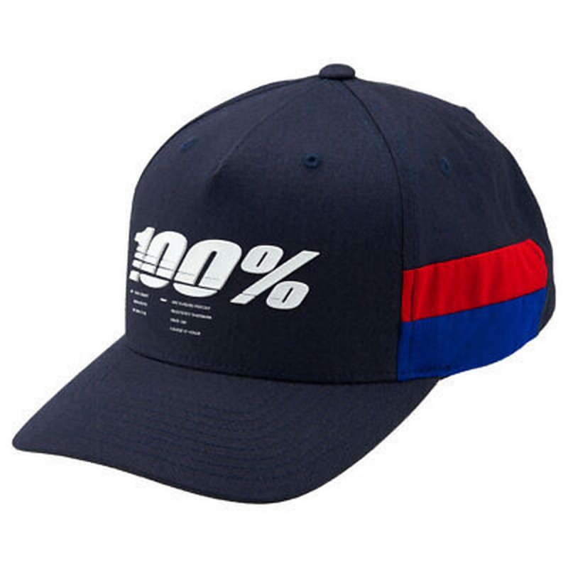 100 PROCENT SNAPBACK HAT NAVY - CZAPKA Z DASZKIEM MODEL LOYAL X-FIT NAVY KOLOR NIEBIESKI/BIAŁY