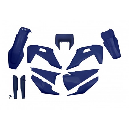 UFO 2024/01 KOMPLET PLASTIKÓW Z OSŁONAMI TELESKOPÓW (AMORTYZATORÓW) HUSQVARNA TX / TE 125 / 150 / 250 / 300 '20-'22, FE 250 / 35