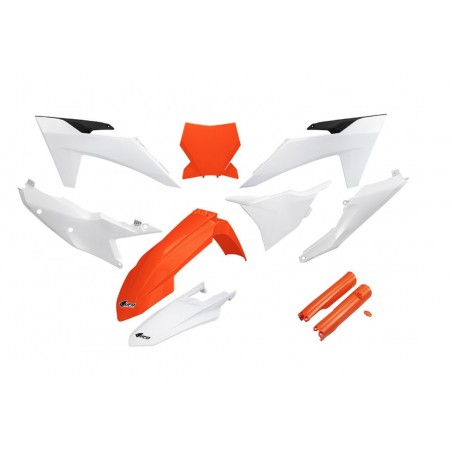 UFO 2024/01 KOMPLET PLASTIKÓW Z OSŁONAMI TELESKOPÓW (AMORTYZATORÓW) KTM SX 125 / 250 / 300 '23-'24, SX-F 250 / 350 / 450 '23-'24