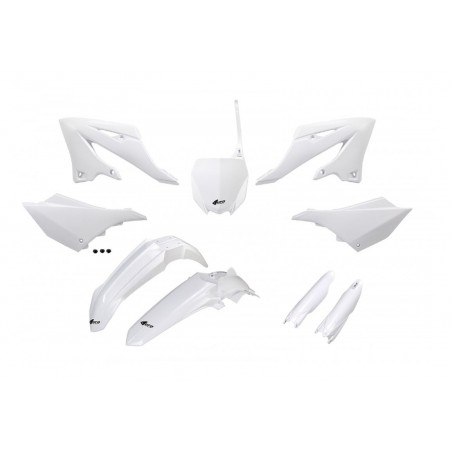 UFO 2024/01 KOMPLET PLASTIKÓW Z OSŁONAMI TELESKOPÓW (AMORTYZATORÓW) YAMAHA YZ 125 / 250 '22-'24 KOLOR BIAŁY