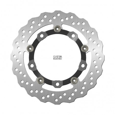 NG 2023/12 TARCZA HAMULCOWA PRZÓD SYM CRUISYM/JOYMAX/DRG 125/185/200/250/300 '09-'22 (260X128X4MM) (5X10,25MM) WAVE (ŚRODEK ALUM