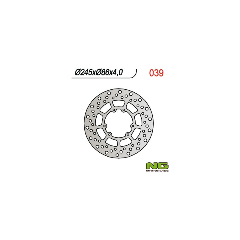 NG TARCZA HAMULCOWA PRZÓD YAMAHA XT 350 '85-'00, YZ 250 '89-'91 (245X86X4) (6X6,5MM)