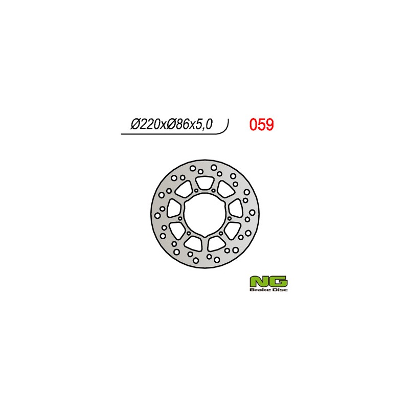 NG TARCZA HAMULCOWA TYŁ YAMAHA XT 600 E '95-'03, XTZ 660 '91-'94 (220X86X4,5)