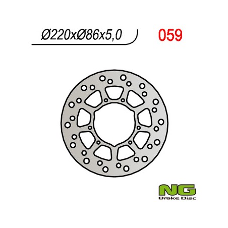 NG TARCZA HAMULCOWA TYŁ YAMAHA XT 600 E '95-'03, XTZ 660 '91-'94 (220X86X4,5)