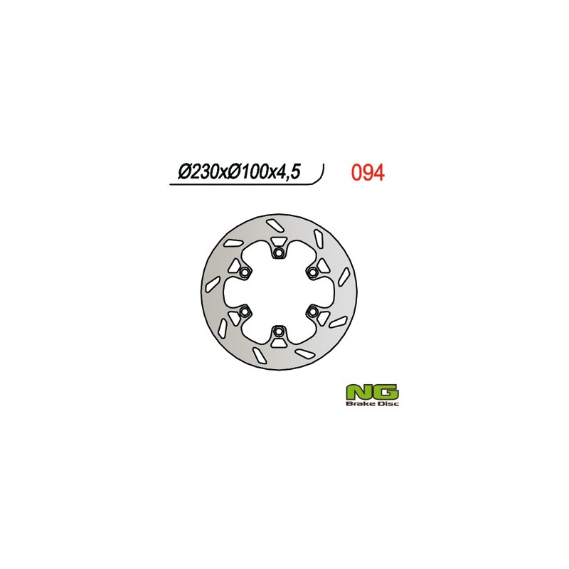 NG TARCZA HAMULCOWA TYŁ KAWASAKI KLX 250/650,KX, KLX 250R '93-'98, KLX 650R '93-'03, KLX 300 '93-'97 (230X100X4,5)