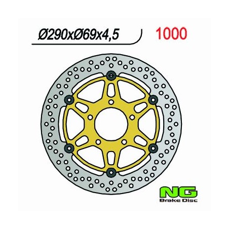 NG TARCZA HAMULCOWA PRZÓD SUZUKI GSF 650 '05-'06 / SV 650 '03-'11 C 1800 INTRUDER 08-09 (290X69X4,5)