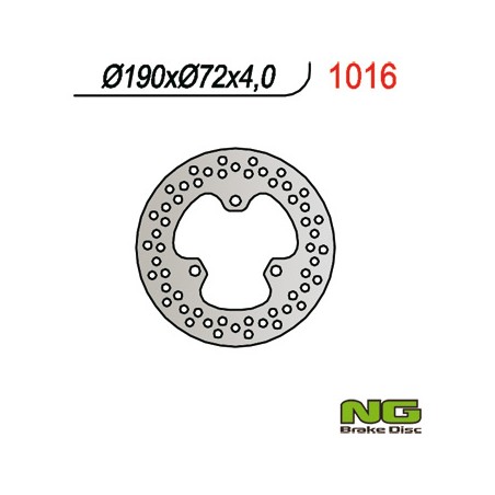 NG TARCZA HAMULCOWA TYŁ HONDA TRX 250/450 '05-'06 (190X72X4)