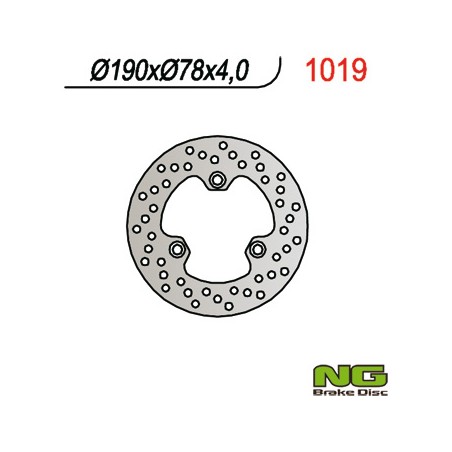 NG TARCZA HAMULCOWA TYŁ SUZUKI LTR 450 '06-'09 (190X78X4)