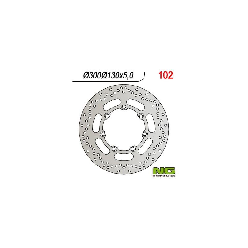 NG TARCZA HAMULCOWA PRZÓD KAWASAKI VN 1500/1600 (300x130x5)