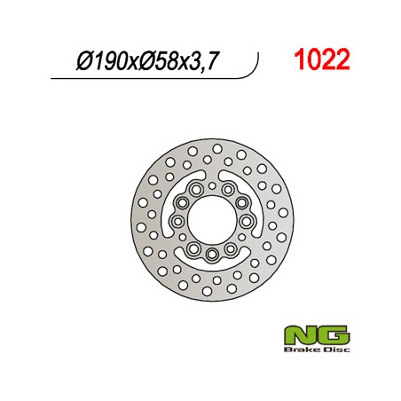 NG TARCZA HAMULCOWA TYŁ APRILIA 50 SKUTER,CPI,BETA,GENERIC,GILERA,PEUGEOT,PGO,SYM,YAMAHA (190x58x3,7)