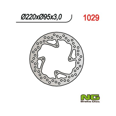 NG TARCZA HAMULCOWA PRZÓD KTM 85 SX '03-'15 (220X95X3) (4X6,5MM)