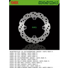 NG TARCZA HAMULCOWA TYŁ SUZUKI RMZ 450 '05-'20, HONDA CR 125 '98-'99, CR 250 '97-'01, RMZ 250 '07-'18 (240X122X4) WAVE