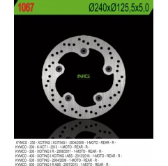 NG TARCZA HAMULCOWA TYŁ KYMCO XCITING 250/300/500 (240X125,5X5) (5X10,5MM)