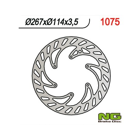 NG TARCZA HAMULCOWA PRZÓD CPI 50 SUPERMOTO '05-'08 (ŚR. 267MM) (267X-X3,5)(6X6,5MM)