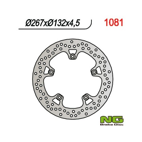 NG TARCZA HAMULCOWA PRZÓD YAMAHA MAJESTY 250/400 (267X132X4,5), FZ8 '10-'16 TYŁ