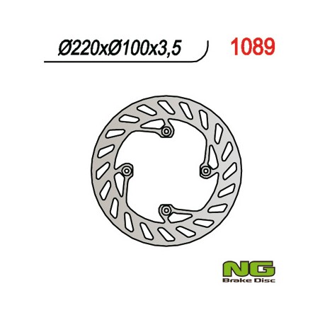 NG TARCZA HAMULCOWA TYŁ BETA 50/125 SM/ ENDURO '06-12 (220X100X3,5) (4X6,5MM)