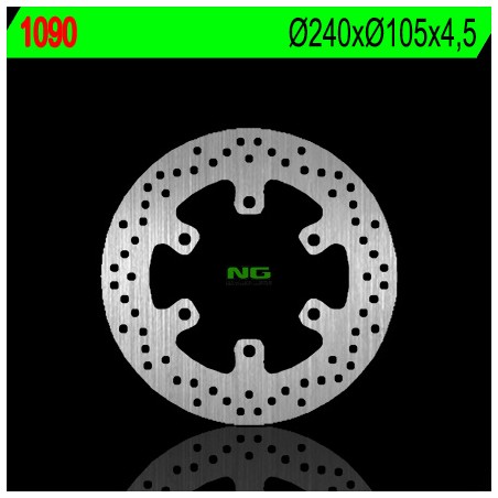 NG TARCZA HAMULCOWA PRZÓD PIAGGOP 50/125/250/300/400/500, GILERA 125/200/500, BMW G650X-TYŁ (240X105X4,5)