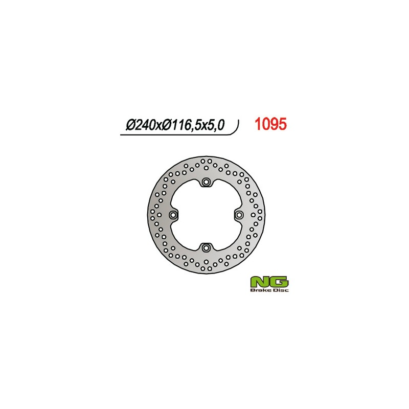 NG TARCZA HAMULCOWA TYŁ HONDA CBF 500/600/1000, CBR 600F 11-13 (240X116X5) (4X10,5MM)CBF1000 '06-'16