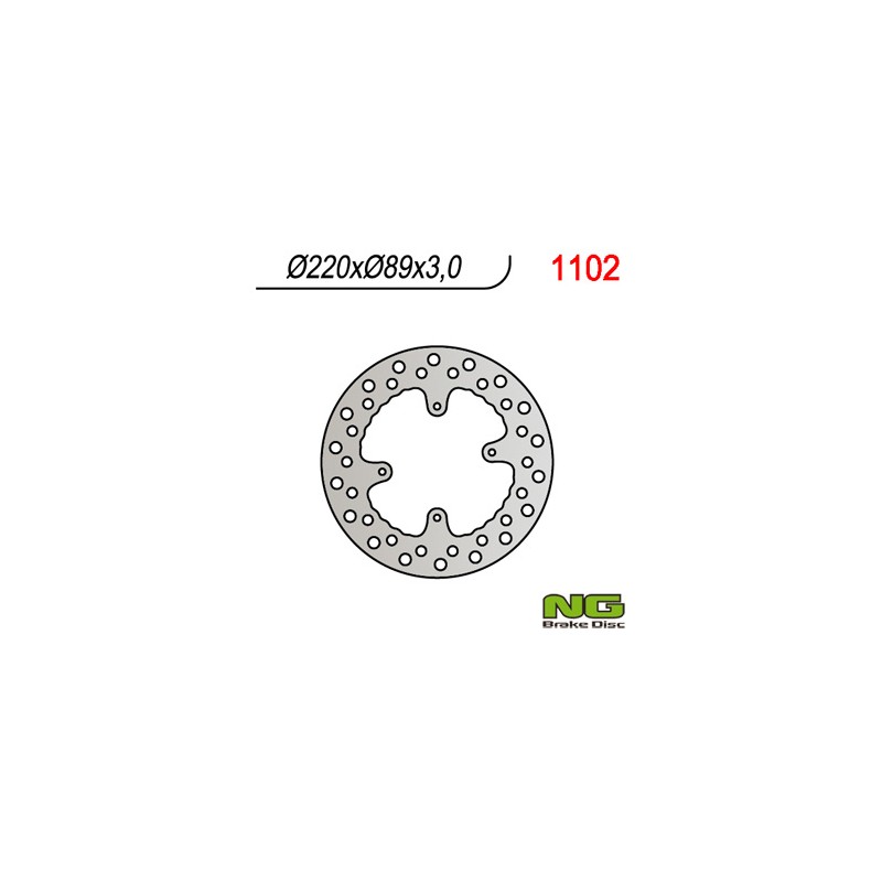 NG TARCZA HAMULCOWA PRZÓD HONDA CR 80/85,CRF150R '07-'21 (220X88X3)(4X6,50MM)