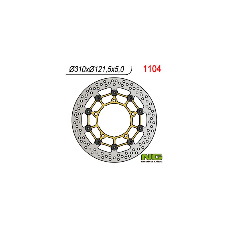 NG TARCZA HAMULCOWA PRZÓD SUZUKI B-KING '07-13, GSF650/1250 '07-16, GSXF650/1250 '10-18, GSXR1300 '08-18,(310x121x5MM) (5X10,5MM