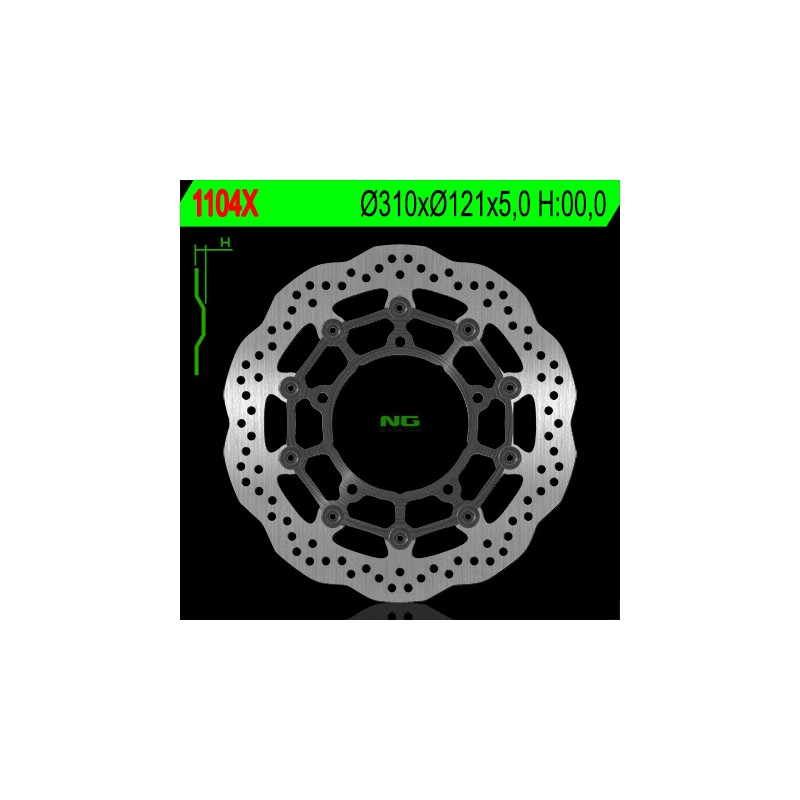 NG TARCZA HAMULCOWA PRZÓD SUZUKI B-KING '07-13, GSF650/1250 '07-16, GSXF650/1250 '10-18, GSXR1300 '08-18,(310x121x5MM) (5X10,5MM