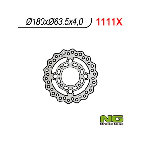 NG TARCZA HAMULCOWA PRZÓD KTM QUAD 450/505/525 (180X63,5X4) WAVE