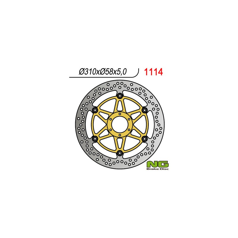 NG TARCZA HAMULCOWA PRZÓD HONDA CBR 1100 XX '97-'98 (310X58X5) (6X6,5MM)