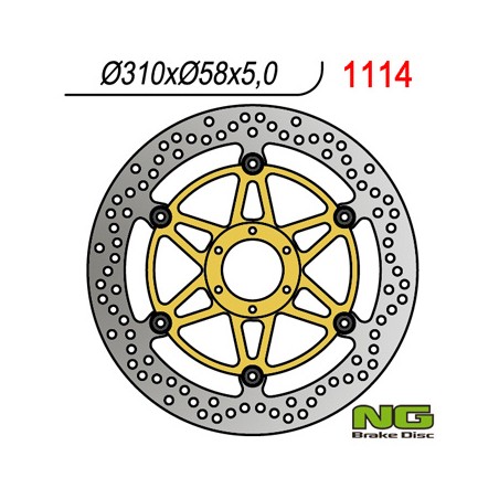NG TARCZA HAMULCOWA PRZÓD HONDA CBR 1100 XX '97-'98 (310X58X5) (6X6,5MM)
