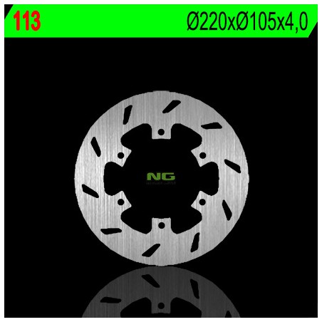 NG TARCZA HAMULCOWA PRZÓD/TYŁ BENELLI/GILLERA/PIAGGIO 50/125/150/200/250/300 (220X105X4) (6X6,5MM)