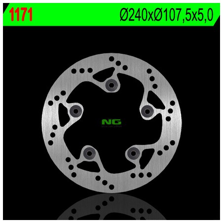 NG TARCZA HAMULCOWA TYŁ KTM DUKE 690/790/890 '08-'20, SUPERMOTO 950/990 '05-'08, SUPERDUKE 690/950/990 (240X107,5X5) (5X8,5MM)