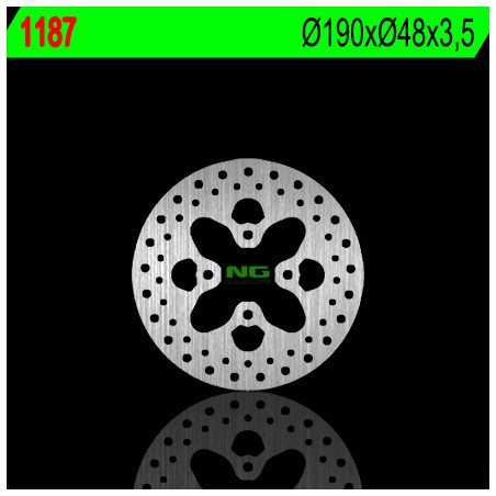 NG TARCZA HAMULCOWA PRZÓD MBK 50 BOOSTER '96-'09, YAMAHA 50 BWS/SPY '96-'00 (190X48X3,5) (4X10,5MM)