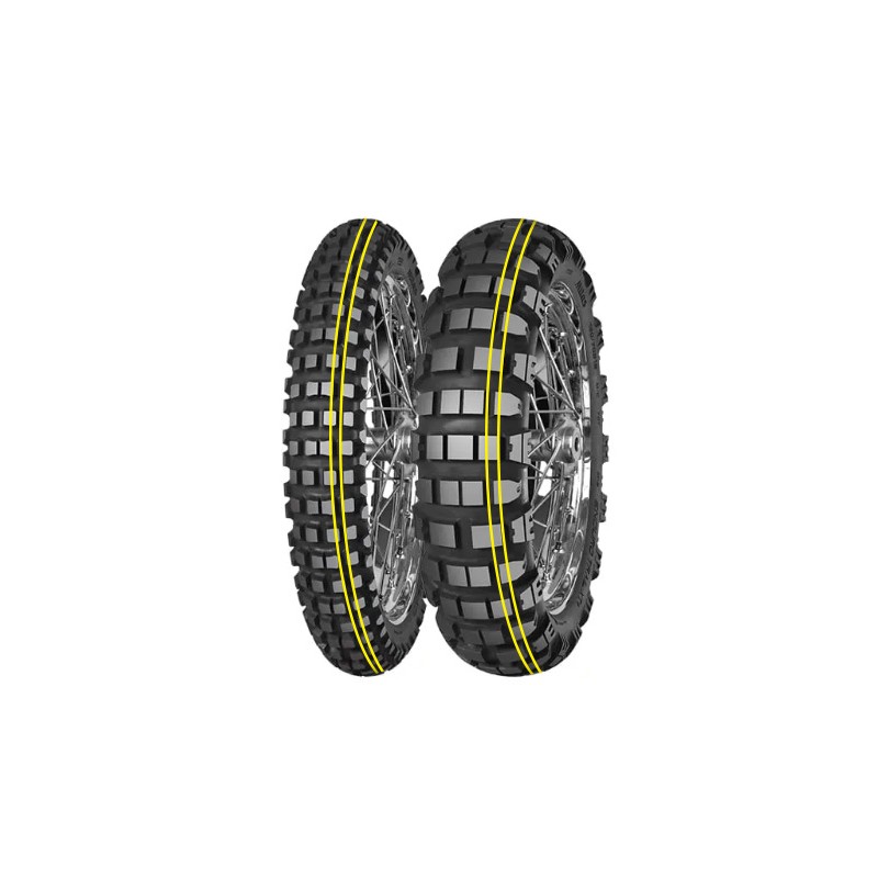 MITAS OPONA 110/80B19 ENDURO TRAIL XT+ DAKAR (PODWÓJNY ŻÓŁTY PASEK) 59T M+S PRZÓD DOT 42/2023 (zamiennik - 70000484) (460138)