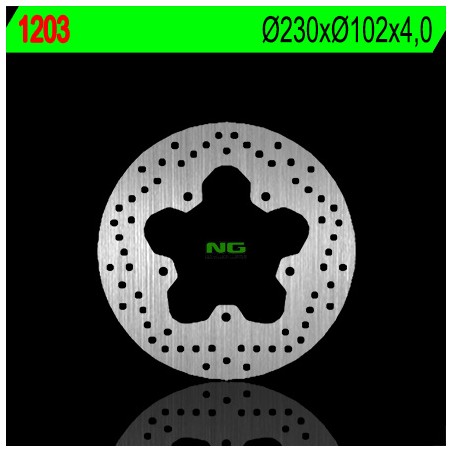 NG TARCZA HAMULCOWA TYŁ YAMAHA YZF 125R '08-'14, MT 125 '14 (230X102X4) (5X8,5MM)