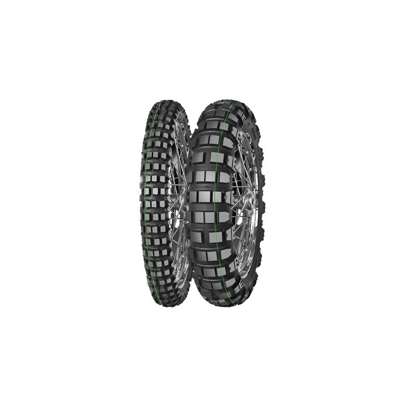 MITAS OPONA 140/80B18 ENDURO TRAIL-RALLY PRO SUPER LIGHT (ZIELONY PASEK) 70R M+S TYŁ DOT 51/2023 (zamiennik - 70000334) (460131)