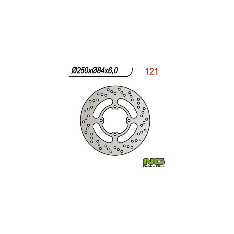 NG TARCZA HAMULCOWA TYŁ SUZUKI GS 500E/F '89-'08 GSX 600/750 F '89-'97 (250X84X6)