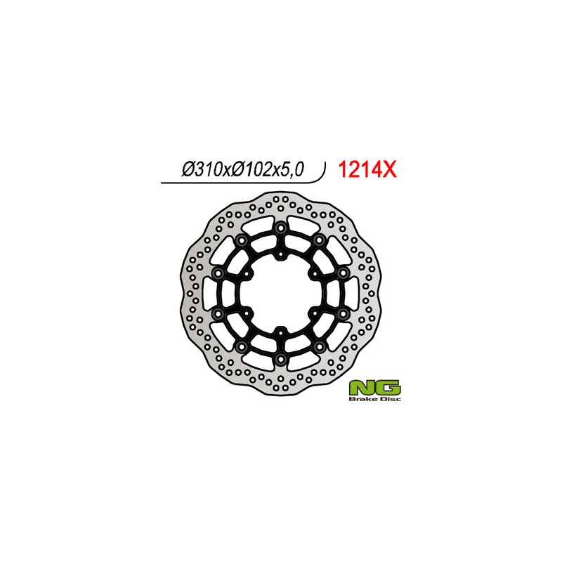 NG TARCZA HAMULCOWA PRZÓD SUZUKI GSXR 600 '08-'18, GSXR 750 '08-'18, GSXR 1000 '09-'16, GSX 750Z '08-'14 (310X102X5) WAVE PŁYWAJ