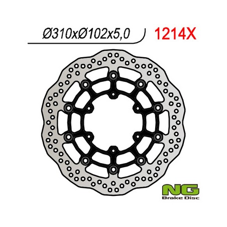 NG TARCZA HAMULCOWA PRZÓD SUZUKI GSXR 600 '08-'18, GSXR 750 '08-'18, GSXR 1000 '09-'16, GSX 750Z '08-'14 (310X102X5) WAVE PŁYWAJ