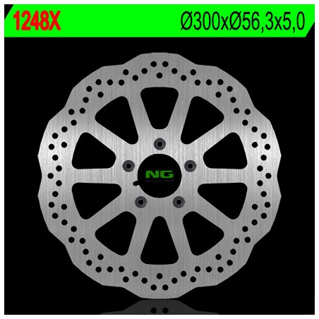NG TARCZA HAMULCOWA PRZÓD HARLEY DAVIDSON 883/1200/1450/1584/1690/1800 (300X56,3X5) (5X8,5MM) WAVE