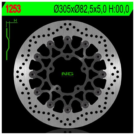 NG TARCZA HAMULCOWA PRZÓD TRUMPH TIGER 800 '10-'15, TIGER EXPLORER 1215 '13-'15 (305X82,5X5) (5X10,5MM)