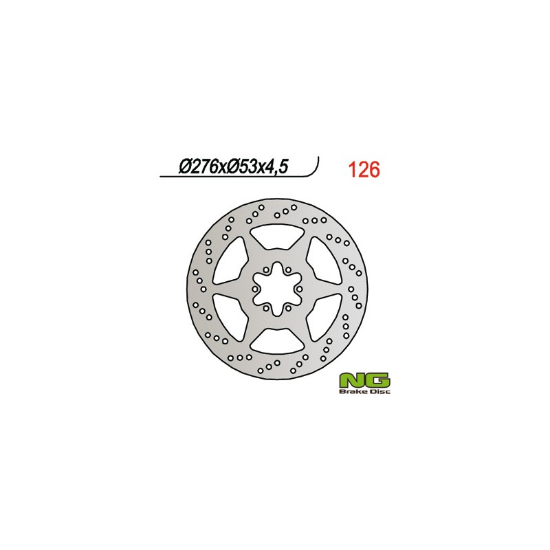 NG TARCZA HAMULCOWA TYŁ HONDA NTV 650 '88-'97 (276X53X4,5)