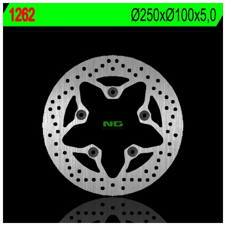 NG TARCZA HAMULCOWA TYŁ KAWASAKI ZRX 1100/1200 '99-'06, ZZR 1200 '02-'05 (220X100X5) (5X10,5MM)
