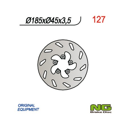 NG TARCZA HAMULCOWA TYŁ KTM EXC 50 '99-'00 (185X45X3,5)