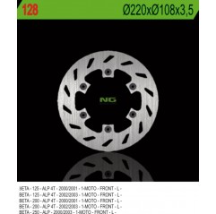NG TARCZA HAMULCOWA PRZÓD BETA 125/200/250 ALP '00-'03 (220X108X3,5) (6X6,5MM)