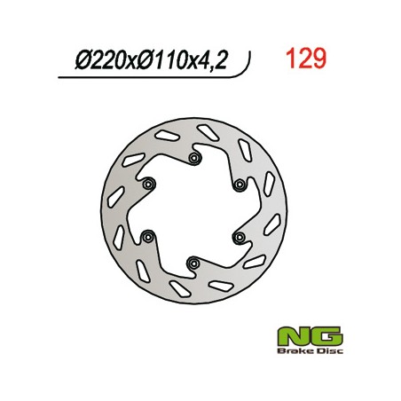 NG TARCZA HAMULCOWA TYŁ KTM SX/EXC/LC 4 (220x110x4,2) (NG141 NG129)