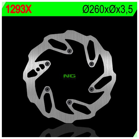 NG TARCZA HAMULCOWA PRZÓD BETA RR ENDURO 250/300 '12-'19, 4T 390/400/430/450/480/498 (260X-X3,5) WAVE 6 OTWORÓW