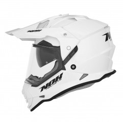 NOX KASK OFFROAD / TRAIL DUOSPORT (DUAL) N312 Z SZYBKĄ I BLENDĄ KOLOR BIAŁY POŁYSK ROZMIAR L