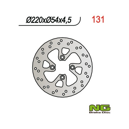 NG TARCZA HAMULCOWA PRZÓD YAMAHA YP 125 MAJESTY '96-'98 (220X54X4,5)