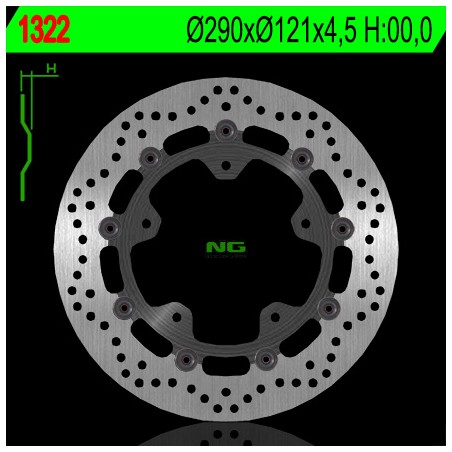 NG TARCZA HAMULCOWA PRZÓD SUZUKI GSF 650 '06 ABS, SV 650X/ABS 18-19 (PŁYWAJĄCA) (290X121X4,5)